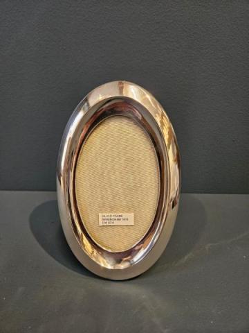 Antique George V Oval Silver Photo Frame by S.M. Levi of Birmingham
