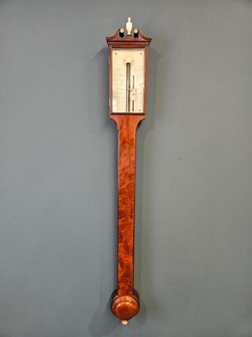 Antique Fine George III Stick Barometer by Blunt, London at Sturmans Antiques Barometer for sale
