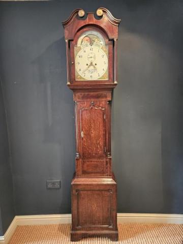 Antique Samuel Deacon, Barton in the Beans Georgian 8 Day Longcase Clock at Sturmans Antiques longcase clock for sale