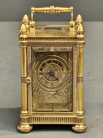 Antique Edwardian Miniature Carriage Clock by Sturmans Antiques Mantel Clocks for sale
