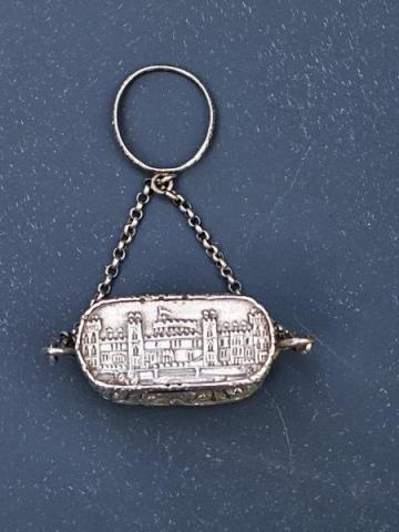 Antique Rare Castle Top Basket Style Vinaigrette at Sturmans Antiques silver for sale