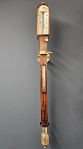 Antique Victorian Marine Stick Barometer and Gimbal by Lowther of Newcastle at Sturmans Antiques barometer for sale