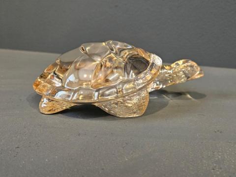 Lalique Gold Lustre Turtle at Sturmans Antiques Lalique for sale