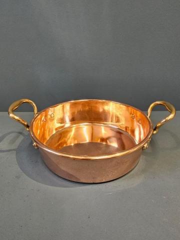 Antique Victorian Copper Cream Pan at Sturmans Antiques metalware for sale