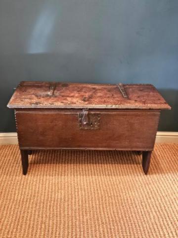 Antique16th Century Oak Coffer at Sturmans Antiques furniture for sale
