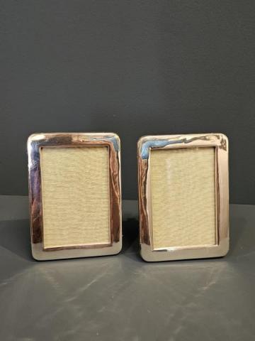 Antique Matching Pair of Silver Photo Frames by Sytner & Beddoes of Birmingham at Sturmans Antiques photo frames for sale