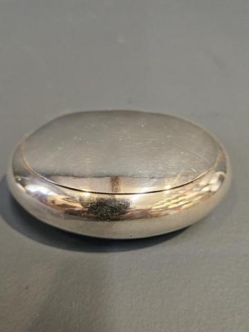 Antique Chester Silver Squeeze Tobacco Pebble at Sturmans Antiques silver for sale