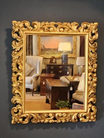 Antique Victorian Timber Gilt Florentine Mirror at Sturmans Antiques mirror for sale