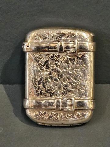 Antique Victorian Silver Wallet Vesta at Sturmans Antiques silver for sale
