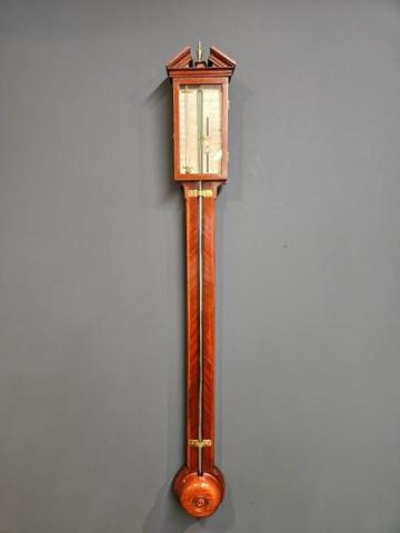 Antique Georgian Mahogany Shaftsbury Stick Barometer by Grachi of Shaftsburyat Sturmans Antiques barometer for sale