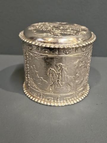Antique Victorian Silver Tea Canister at Sturmans Antiques silver for sale