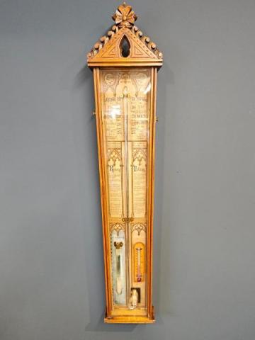 Antique Victorian Oak Cased Fitzroy Barometer at Sturmans Antiques Barometer for sale