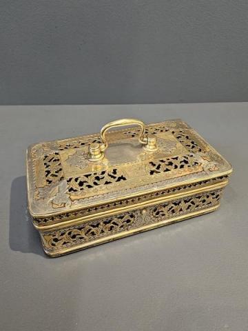 Antique Victorian Brass and Silver Pot Pourri at Sturmans Antiques metalware for sale