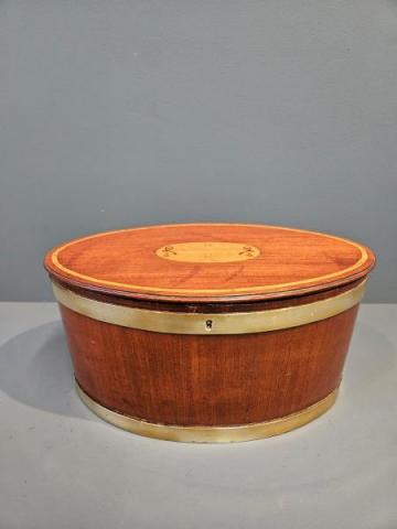 Antique Georgian Mahogany and Brass Bound Ice Box at Sturmans Antiques boxes for sale