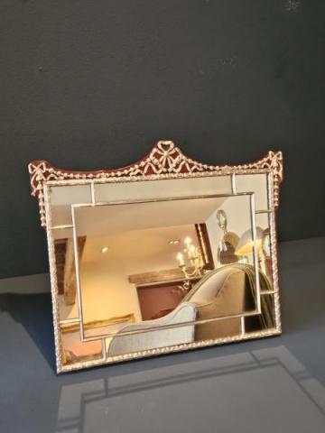 Antique Edwardian Silver Framed Mirror by William Comyns at Sturmans Antiques mirror for sale