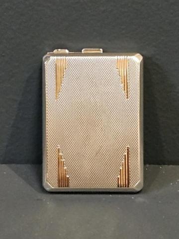 Antique Silver and 9ct Gold Match Case by Adie Brothers of Birmingham at Sturmans Antiques silver for sale