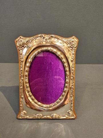 Antique Edwardian Embossed Silver Photo Frame at Sturmans Antiques photo frames for sale