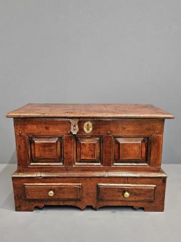 Antique Small George II Coffer Bach at Sturmans Antiques furniture for sale