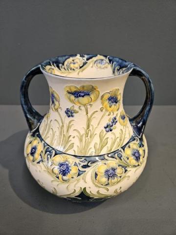 Antique Moorcroft McIntyre Poppies Twin Handle Vase at Sturmans Antiques Moorcroft for sale
