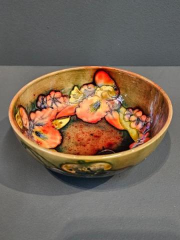 Antique Moorcroft Orchid Flambe Bowl at Sturmans Antiques Moorcroft for sale
