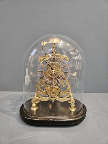 Antique Victorian Skeleton Clock with Passing Strike at Sturmans Antiques