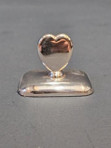 Antique Silver Heart Shaped Paperweight at Sturmans Antiques silver for sale