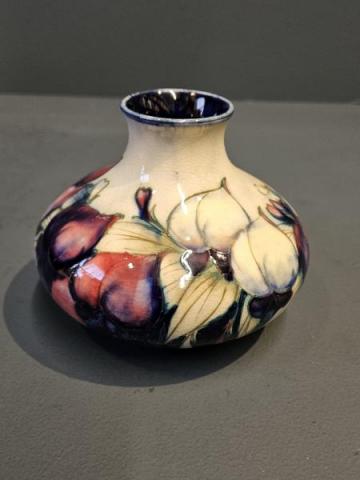 Antique Moorcroft Wisteria White Top Vase at Sturmans Antiques Moorcroft for sale