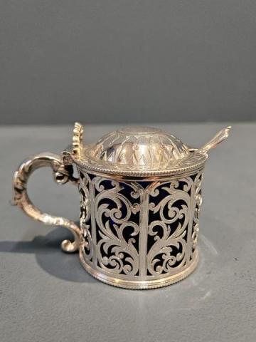 Antique Victorian Silver Mustard Pot by George Unite at Sturmans Antiques silver for sale
