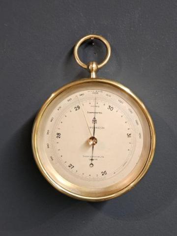Antique Edwardian Military Marine Barometer by Short & Mason Ltd of London at Sturmans Antiques barometer for sale