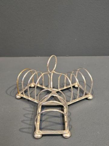 Antique Three Branch Silver Toast Rack by George Nathan & Ridley Hayes of Chester at Sturmans Antiques silver for sale