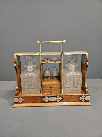 Antique Victorian Oak Tantalus at Sturmans Antiques tantalus for sale