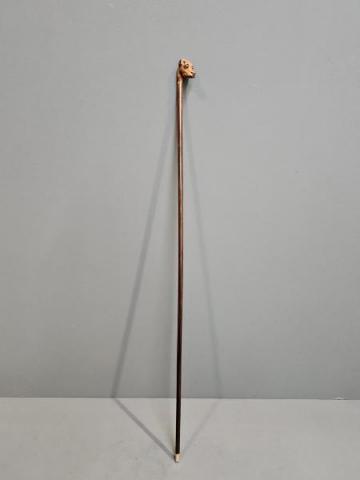 Antique Victorian Rosewood Cane with Hunting Hound Top at Sturmans Antiques cane for sale