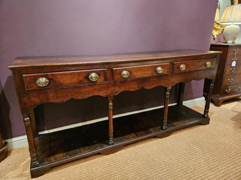 Antique George III Oak Open Pot Board Dresser at Sturmans Antiques furniture for sale 