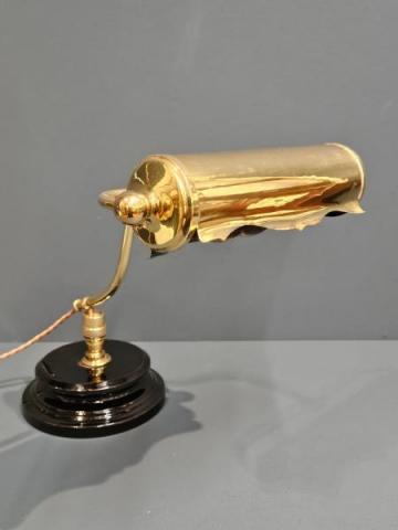 Antique Edwardian Brass Desk Lamp at Sturmans Antiques lamps for sale