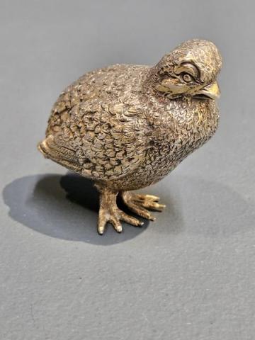 Antique Cast Silver Grouse at Sturmans Antiques silver for sale