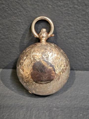 Antique Sampson Mordan Engraved Silver Sovereign Case at Sturmans Antiques silver for sale