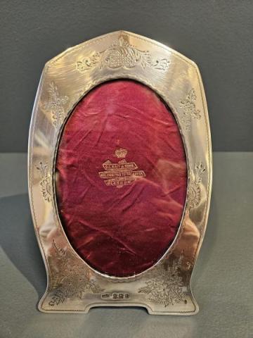 Antique Superb Engraved all Silver Photo Frame by Joseph Gloster of Birmingham  at Sturmans Antiques photo frame for sale