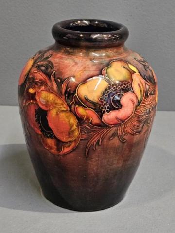 Antique Moorcroft Anemone Flambé Vase at Sturmans Antiques Moorcroft for sale