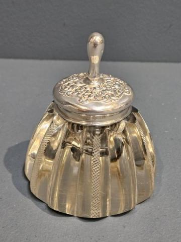 Antique Silver Topped and Collar Glue Pot by Stainton Brothers at Birmingham at Sturmans Antiques silver for sale