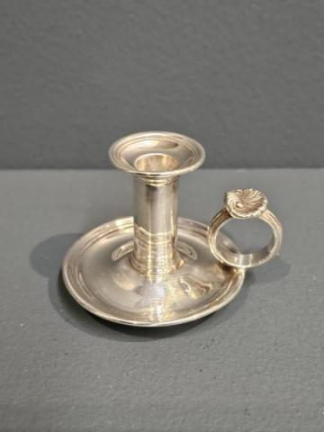 Antique Early Victorian Silver Miniature Chamber Stick at Sturmans Antiques Silver for sale