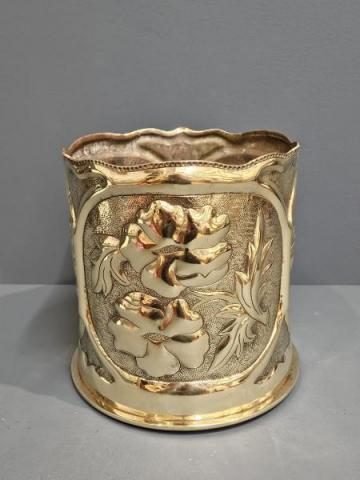 Antique Superb Trench Art Planter at Sturmans Antiques metalware for sale