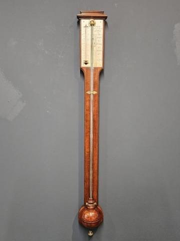 Antique George III Mahogany Stick Barometer at Sturmans Antiques barometer for sale