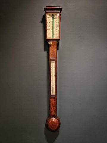 Antique Victorian Stick Barometer By Hewitson Of Newcastle at Sturmans Antiques barometer for sale 