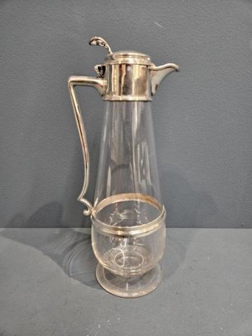 Antique Victorian Silver Mounted Claret Jug by W & G Sissons of Sheffield at Sturmans Antiques silver for sale