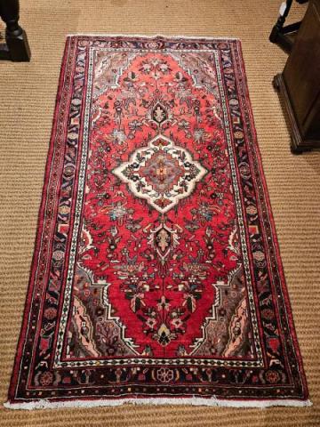Antique Persian Pure Wool Rug at Sturmans Antiques rug for sale