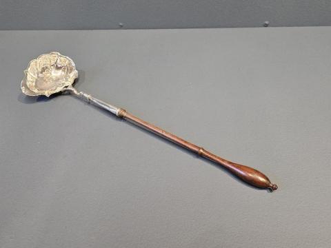 Antique George II Silver Brandy Ladle at Sturmans Antiques silver for sale 
