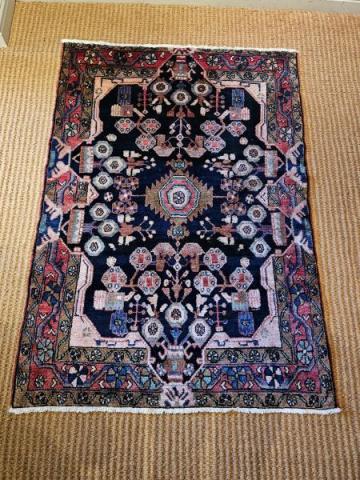 Persian Nahavand Pure Wool Rug at Sturmans Antiques Rug for sale 