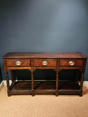 Antique Small George III Oak Open Pot Board Dresser at Sturmans Antiques furniture for sale