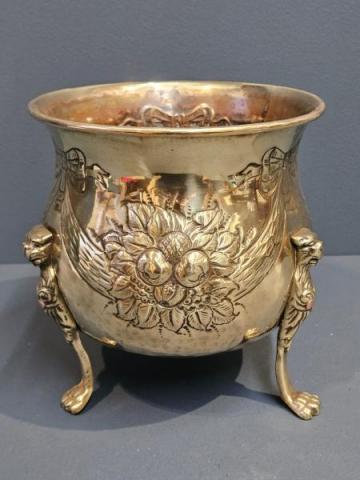 Antique Victorian Brass Planter at Sturmans Antiques metalware for sale