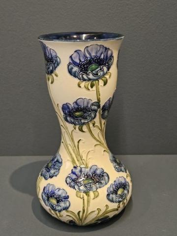 Antique Superb McIntyre Blue Poppies Vase at Sturmans Antiques Moorcroft for sale